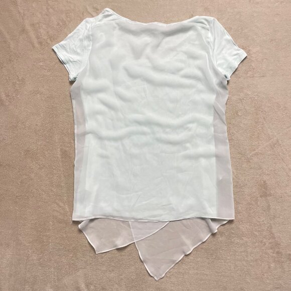 Soft Surroundings Blouse Womens M‎ Mint Green Asymmetrical Hem Top Fairy - Picture 8 of 8